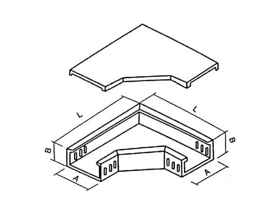 扁形水平等径弯通