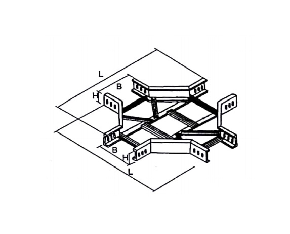 梯级式水平四通